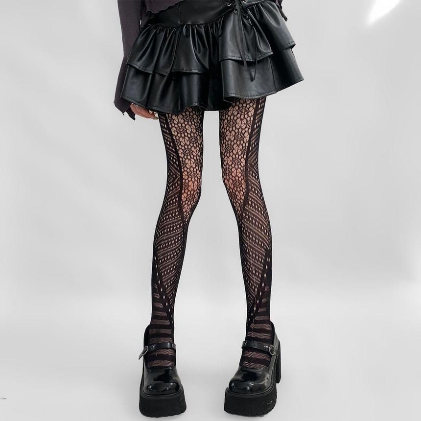 Plain Perforated Tights Product Image