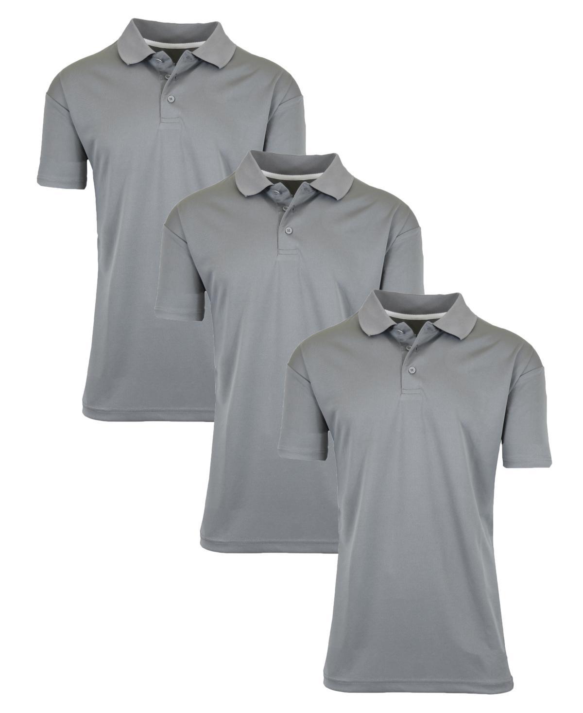 Galaxy By Harvic Mens Dry Fit Moisture-Wicking Polo Shirt, Pack of 3 Product Image