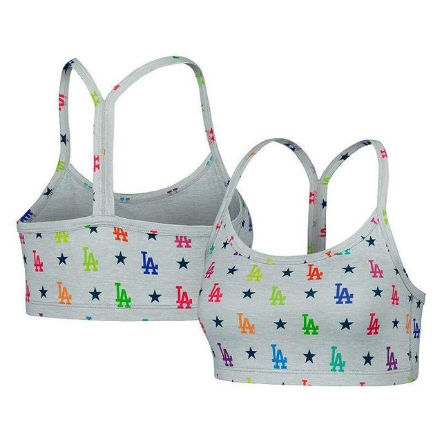 Womens Gray Los Angeles Dodgers TLC Rainbow Bra Product Image