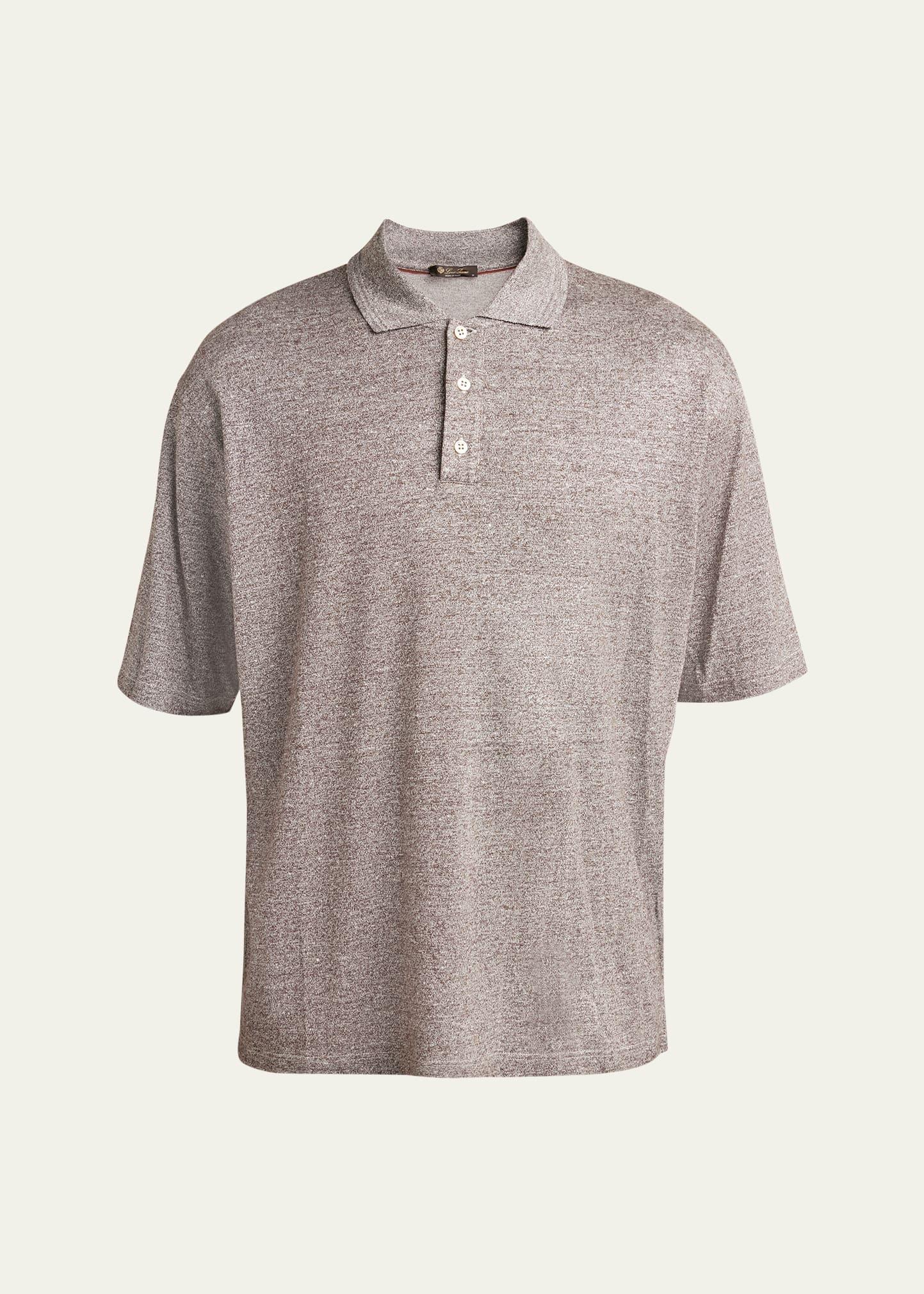 Mens Mollia Linen and Cotton Jersey Polo Shirt product image