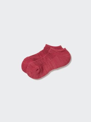 Womens Heattech Short Socks with Odor Control Red US W 7.5-10 UNIQLO US Product Image