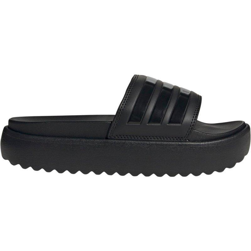 adidas Adilette Womens Platform Slides Black Product Image