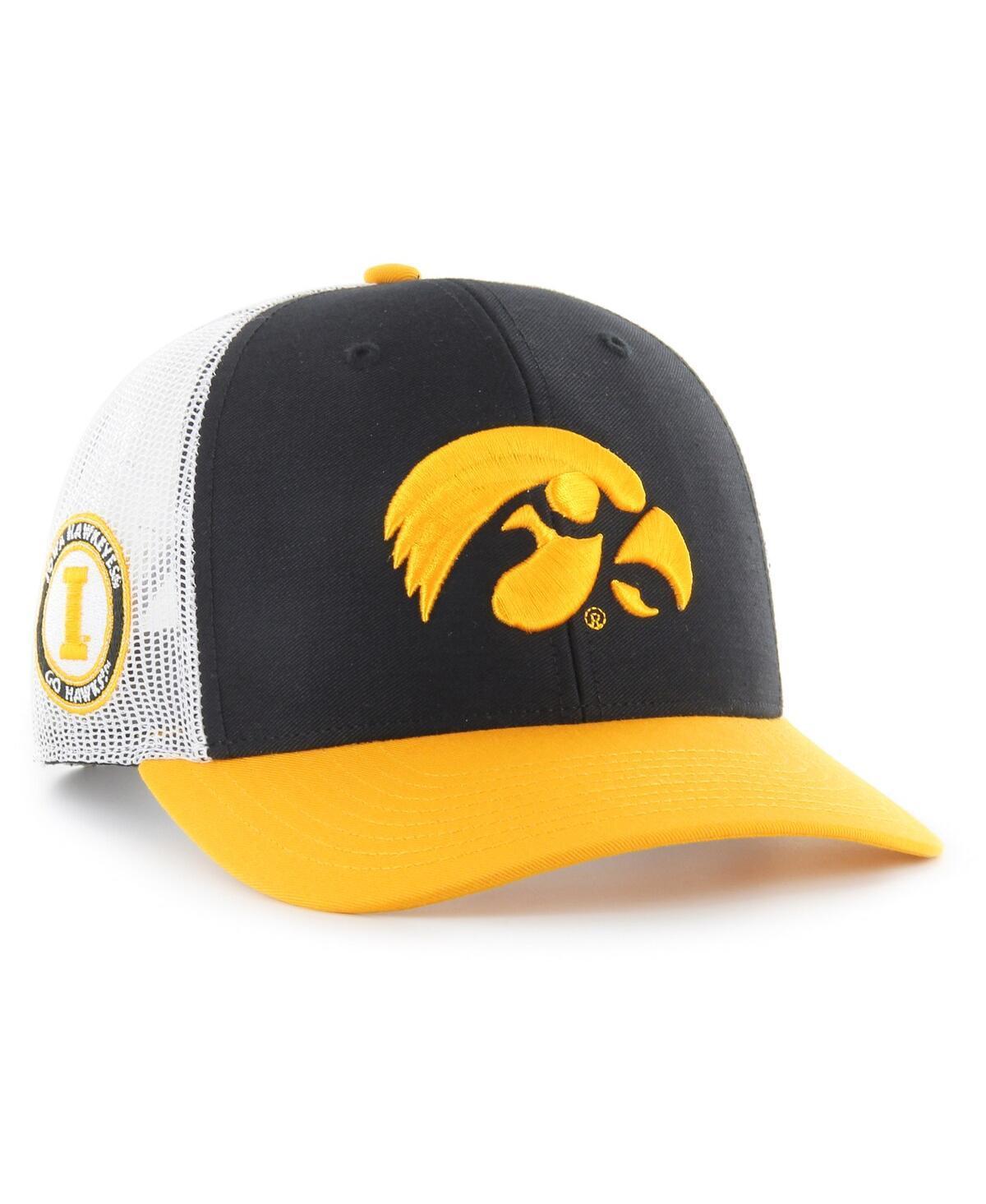 Mens 47 Iowa Hawkeyes Side Note Trucker Snapback Hat Product Image