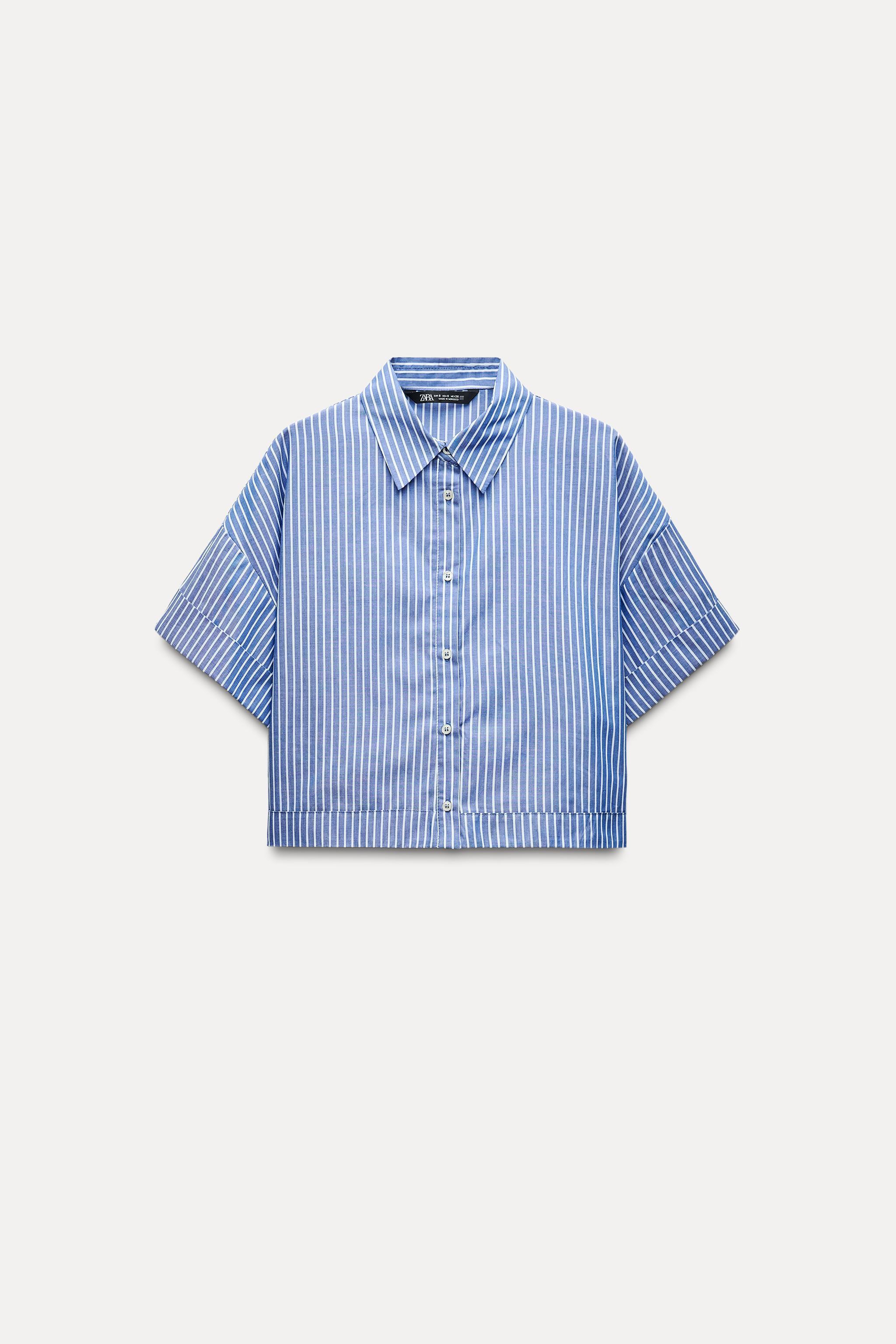 CROP STRIPED SHIRT Product Image