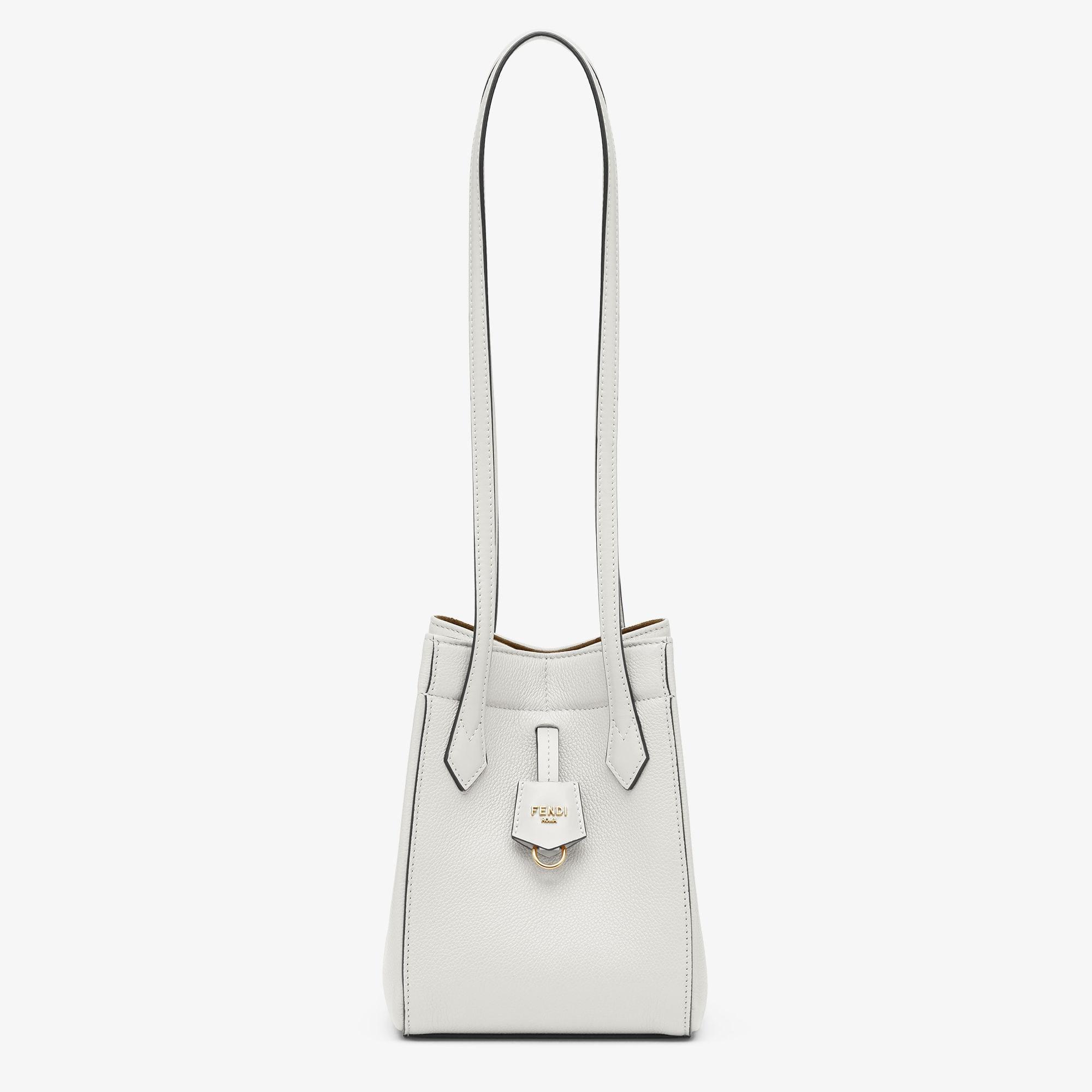 Fendi Origami MiniWhite leather mini bag that can be transformed Product Image