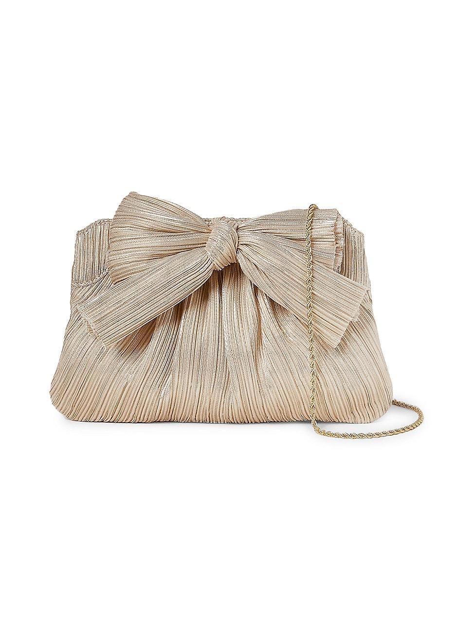 Womens Rayne Pleated Lam Bow Clutch Product Image