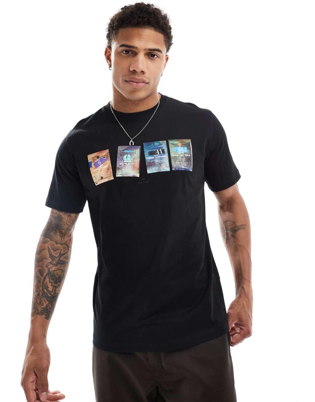 PS Paul Smith T-shirt with cards print in black Product Image