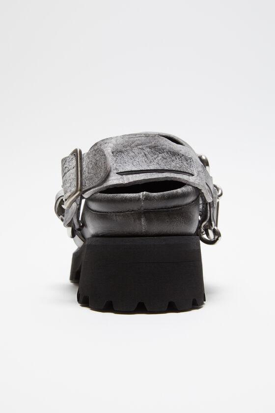 Leather buckle mule Product Image