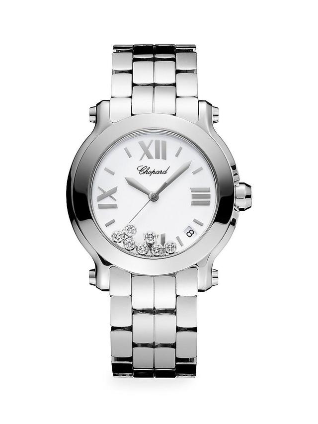 Womens Happy Sport Stainless Steel & Diamond Bracelet Watch Product Image