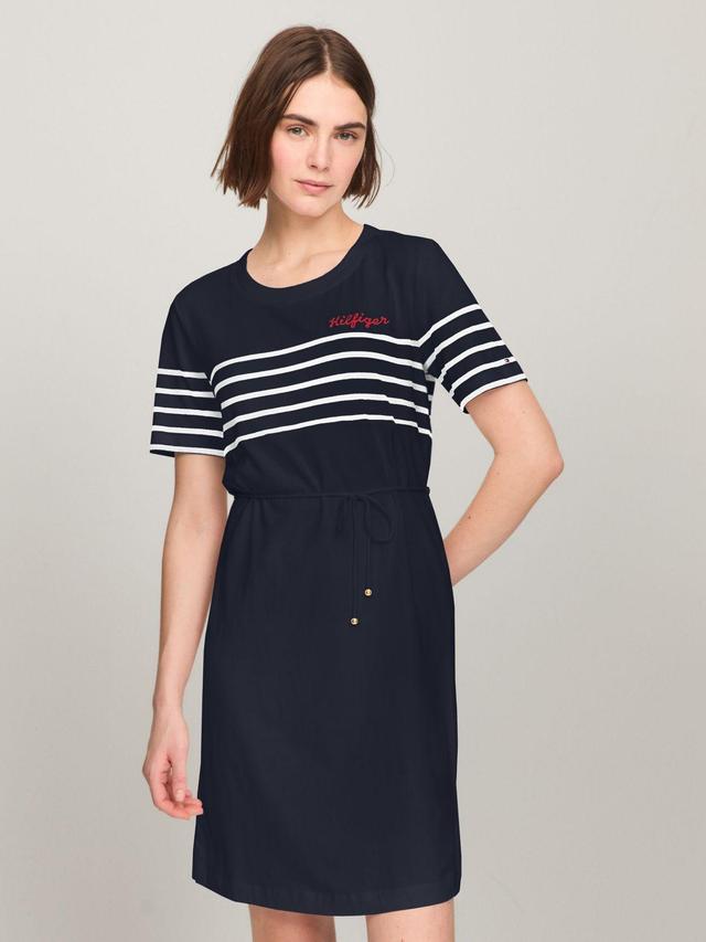Tommy Hilfiger Women's Hilfiger Stripe Logo T-Shirt Dress Product Image