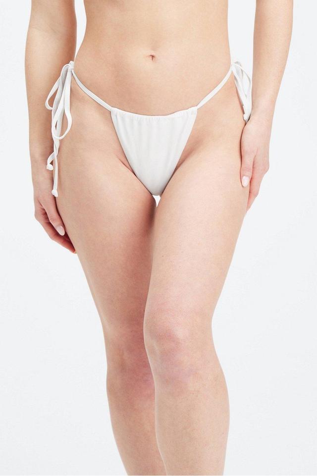 Fabletics High-Cut String Bikini Bottom Womens white plus Size 3X Product Image