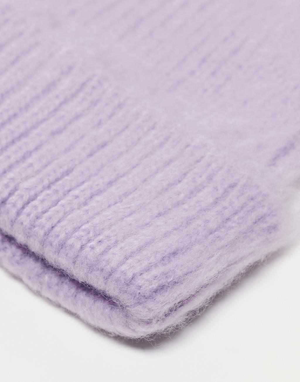 COLLUSION brushed beanie in lilac Product Image