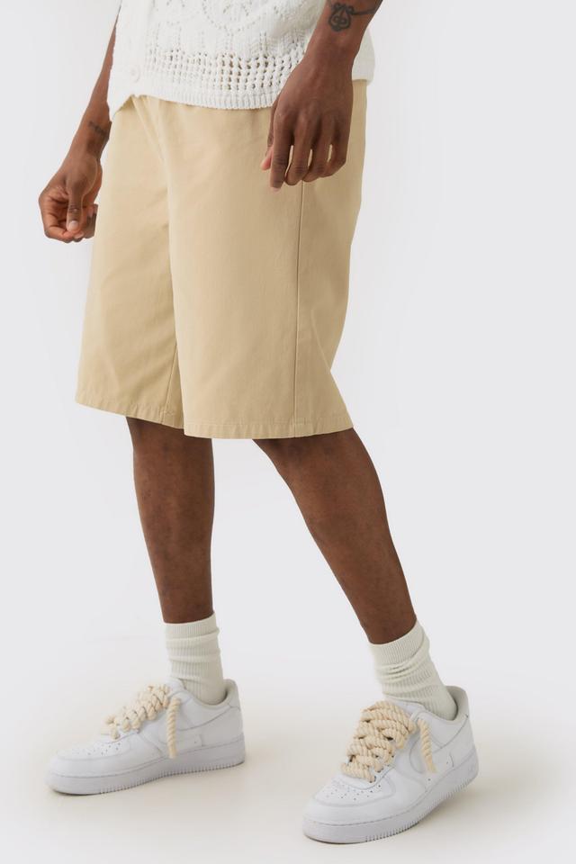 Tall Elasticated Waist Relaxed Fit Shorts | boohooMAN USA Product Image