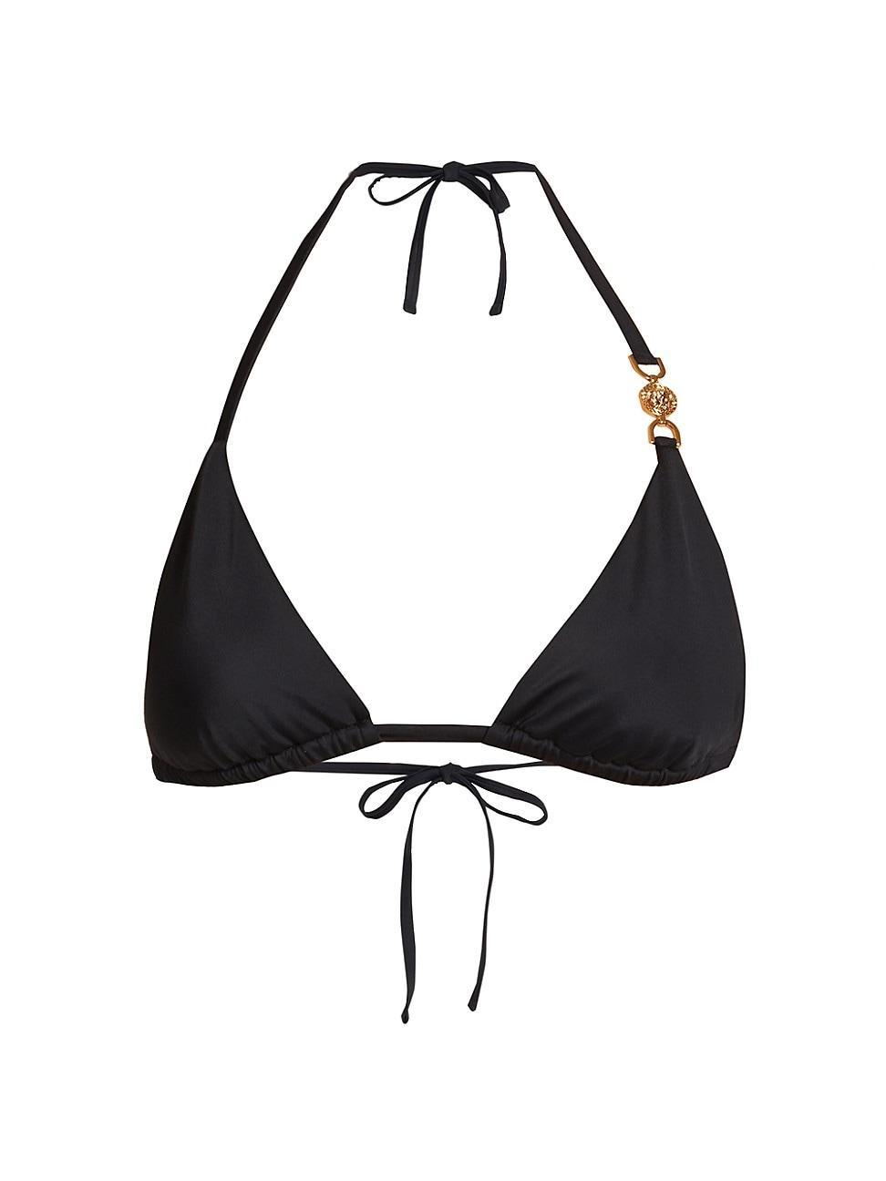 Versace Meduse Tri-Slider Bikini Top  - BLACK - Size: 1 Product Image