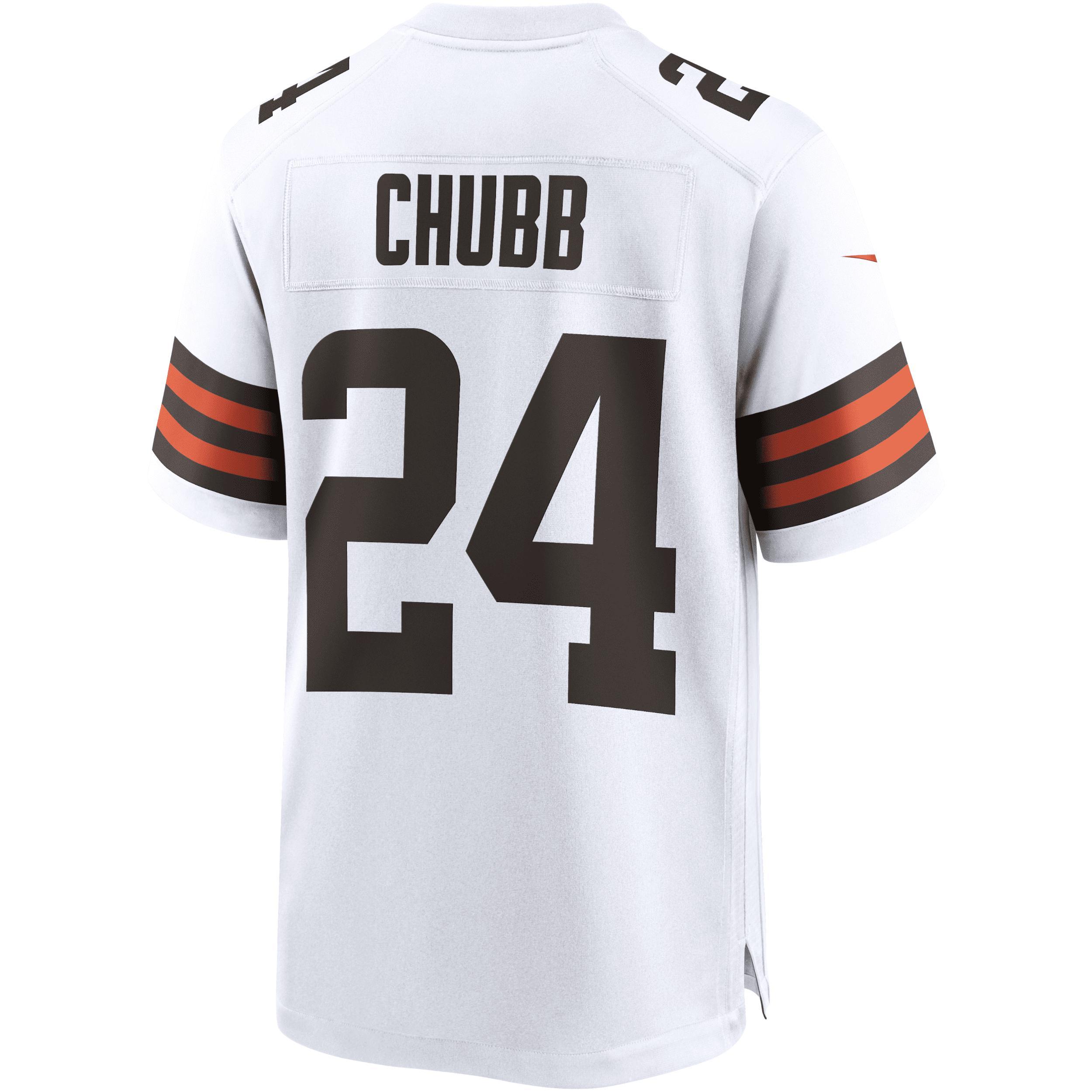 Nike Mens Nick Chubb White Cleveland Browns Game Jersey - Wht/brwns Product Image