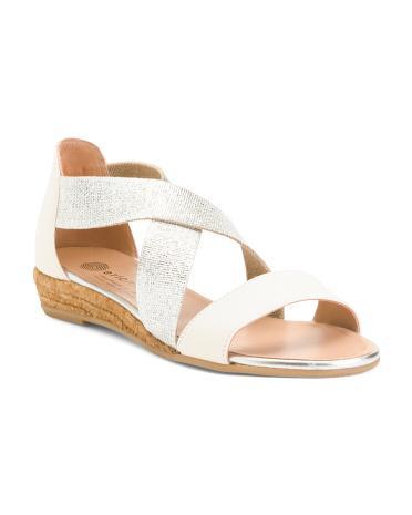 Leather Mia Wedge Slide Sandals for Women Product Image