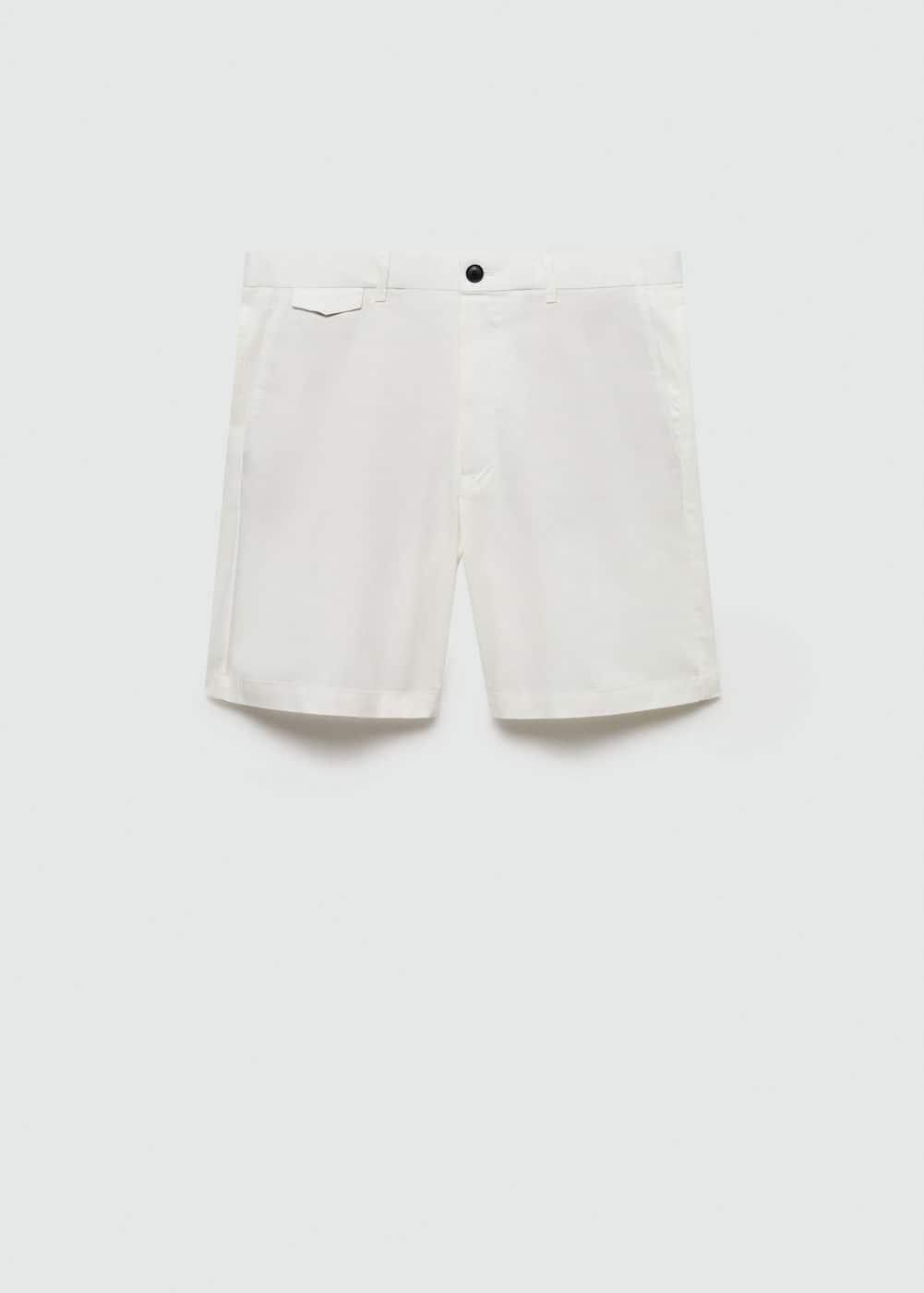 Mango Mens Slim Fit Cotton Bermuda Shorts Product Image