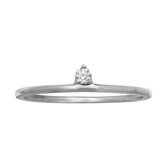 PRIMROSE Sterling Silver Cubic Zirconia Solitaire Ring, Womens Product Image