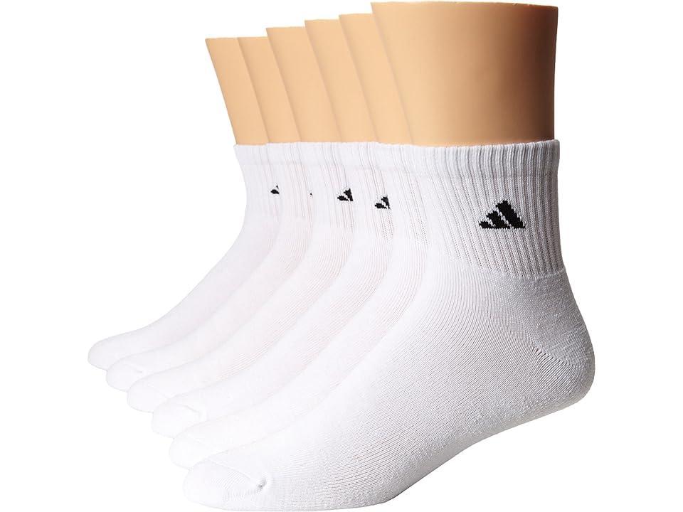 Mens adidas 6-pack Athletic Cushioned Quarter Socks Product Image