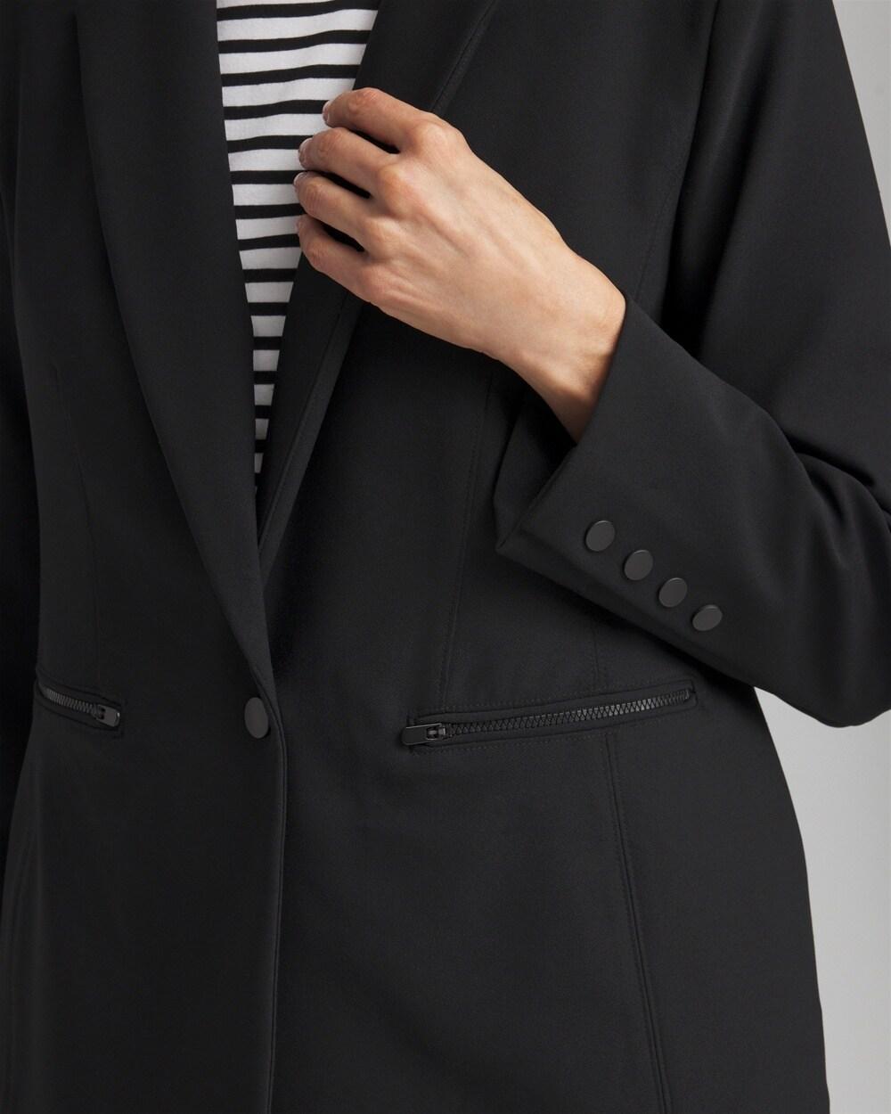 Zip Pocket Stretch Blazer Product Image