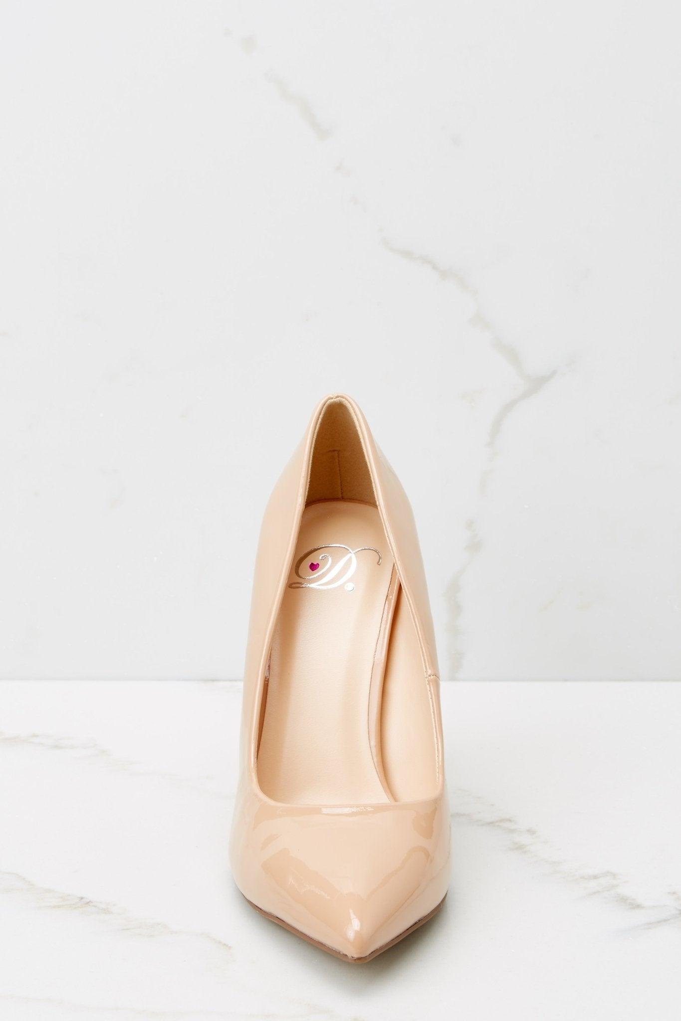 Higher Heights Nude Pointed Pumps Beige Product Image