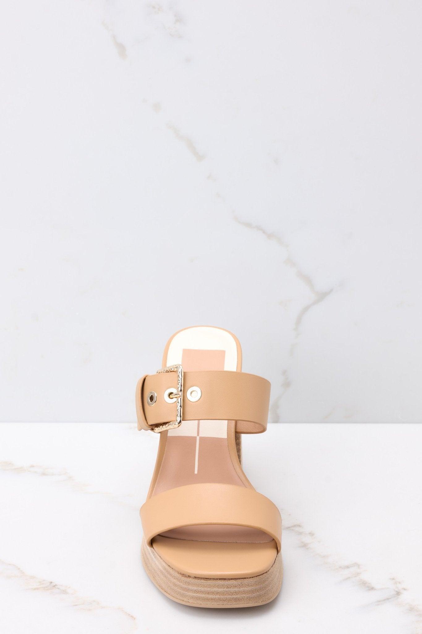 Dolce Vita Landry Tan Leather Heels Product Image