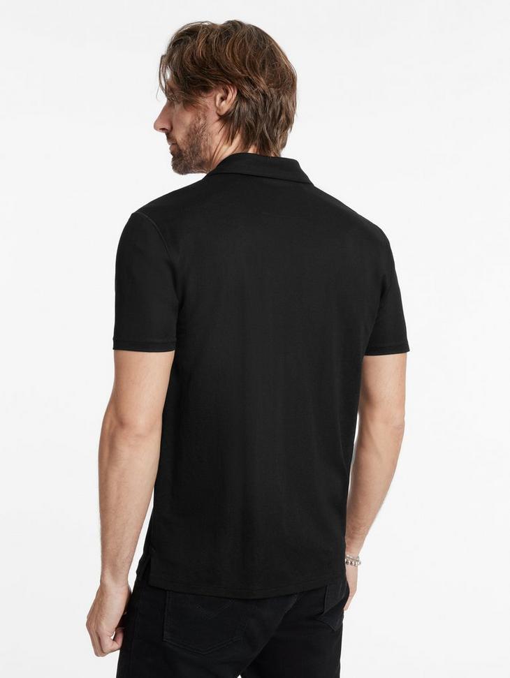 John Varvatos Short Sleeve Pique Polo Male Product Image