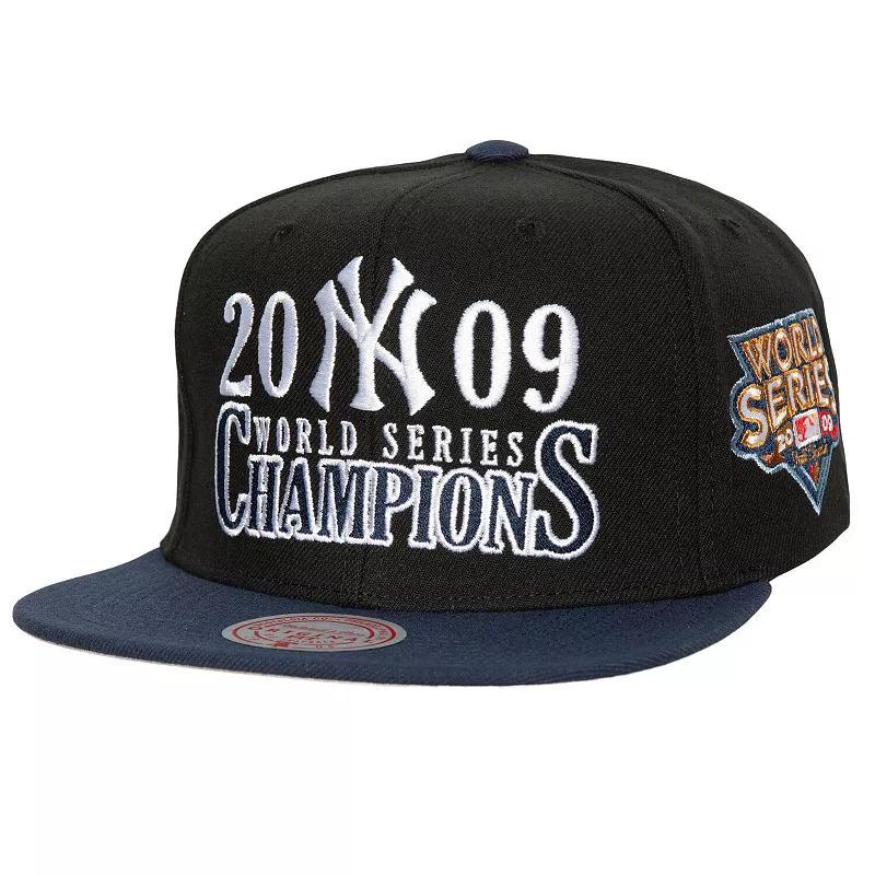 Mens Mitchell & Ness Black New York Yankees World Series Champs Snapback Hat Product Image