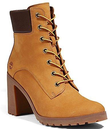 Timberland Allington Nubuck Leather Lace-Up Chunky Lug Sole Booties Product Image