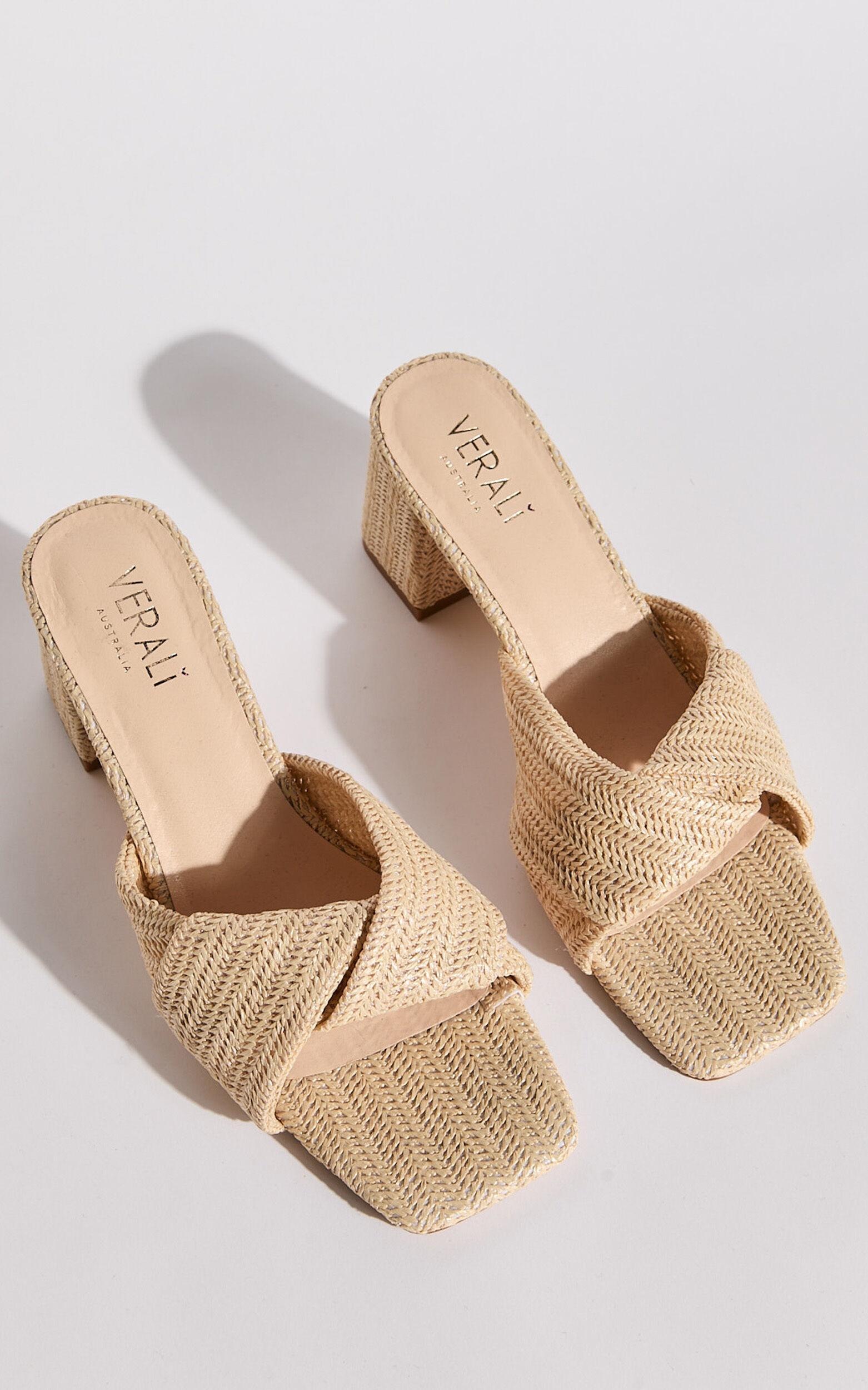 Verali - Stella Heels in Natural Raffia Product Image