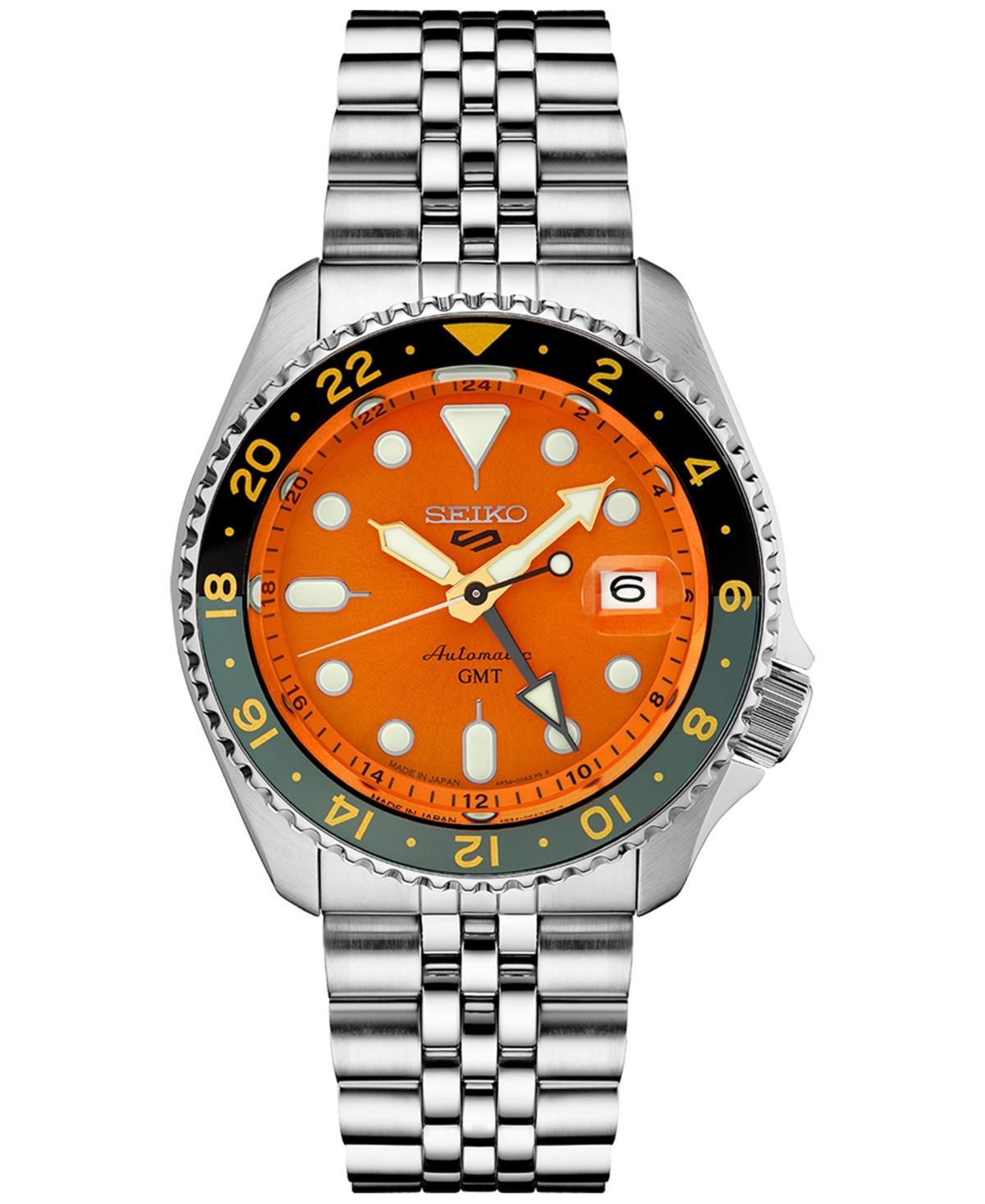 Seiko Mens Automatic 5 Sports Stainless Steel Bracelet Watch 43mm Product Image