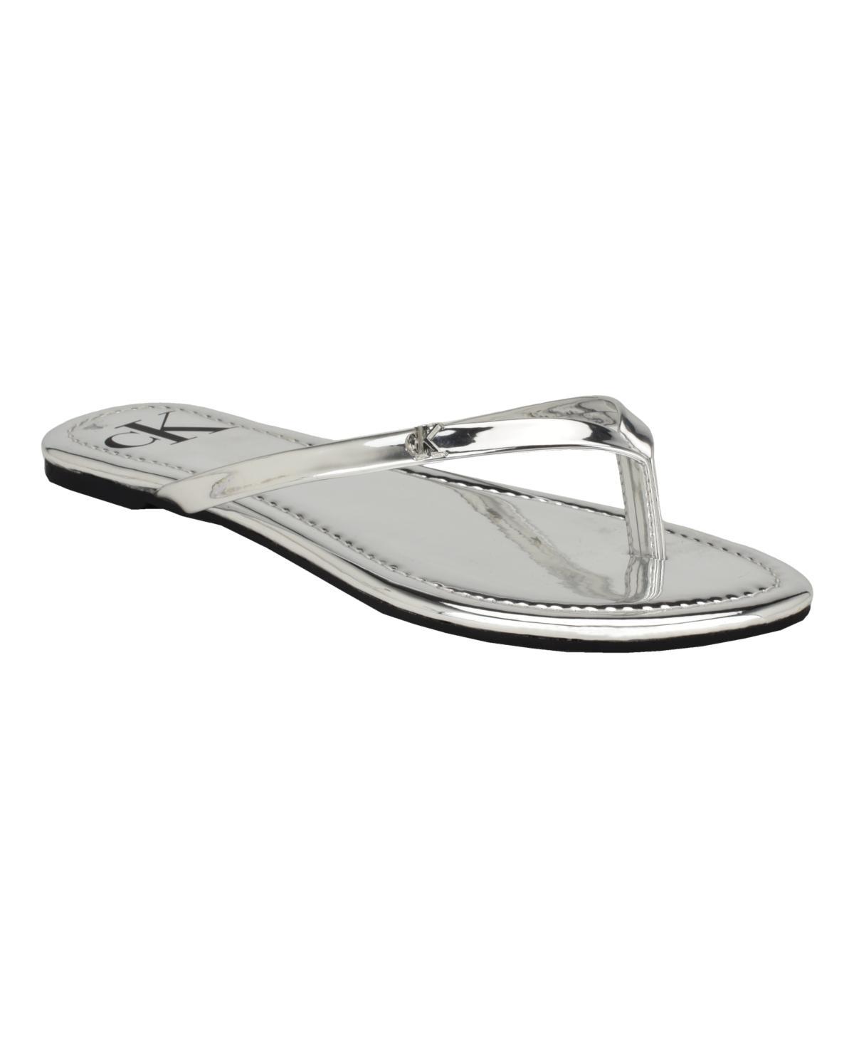 Calvin Klein Womens Crude Flat Thong Sandals Product Image