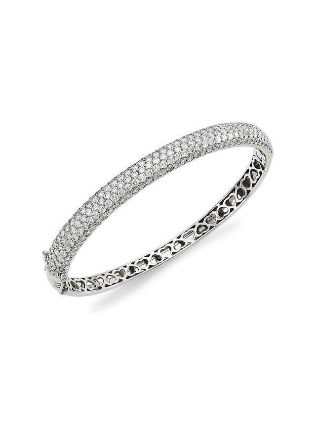 Womens Marcie 14K White Gold & Diamond Bangle Product Image