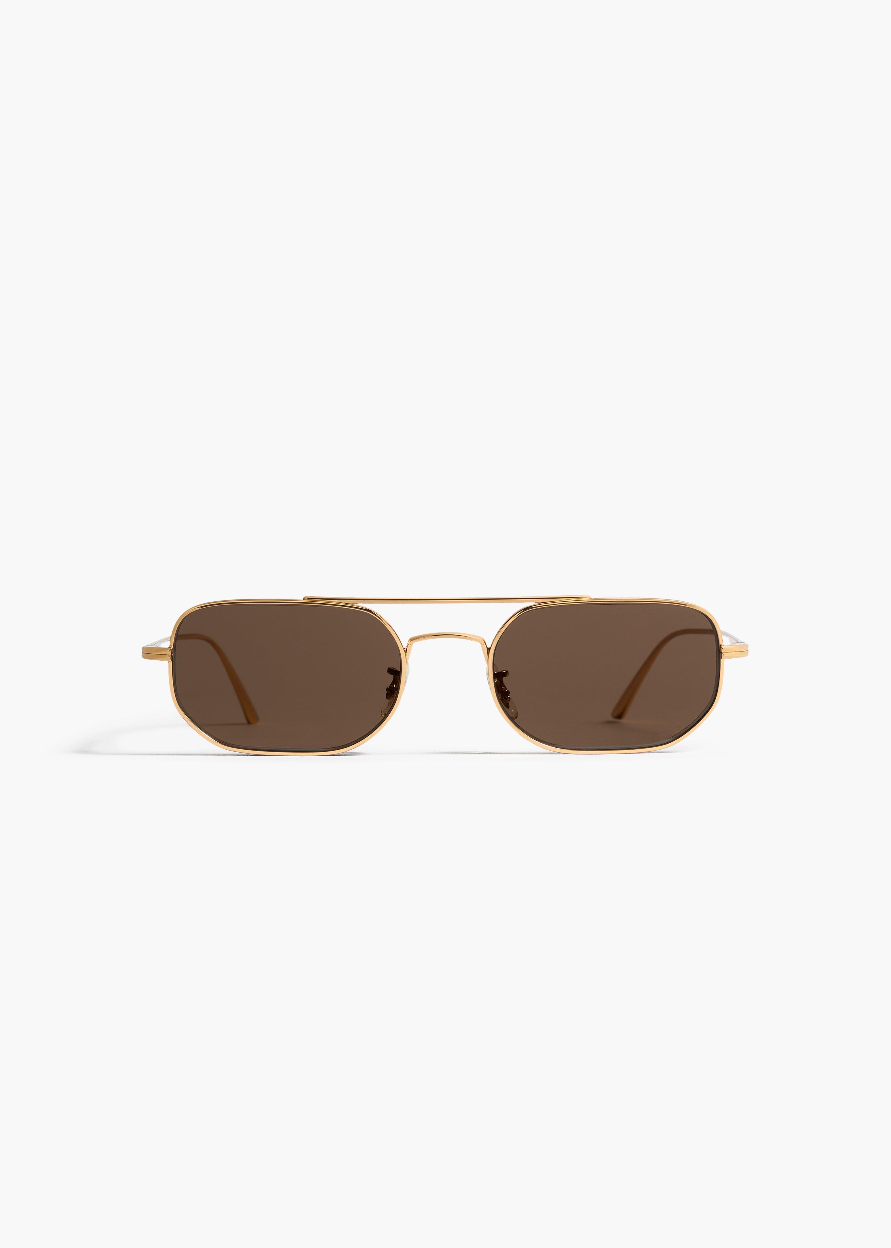 KHAITE x Oliver Peoples 1989C in Gold and Dark Brown Product Image