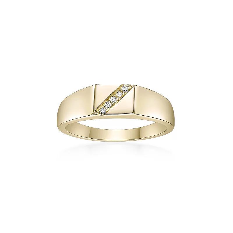 Gemminded 18k Gold Over Silver Lab-Grown Diamond Accent Ring, Womens Gold Tone Product Image