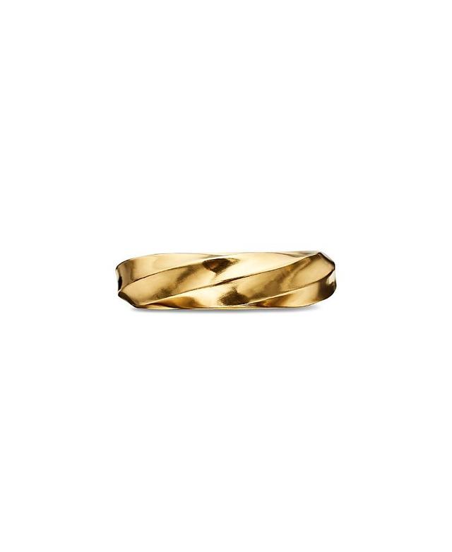 David Yurman Mens 18K Yellow Gold Cable Edge Band Product Image