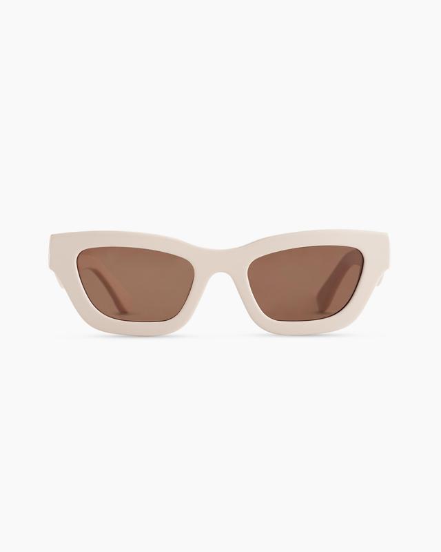 Womens Jackie Polarized Acetate Sunglasses in Cream with Brown Lens, Cellulose Acetate by Quince Product Image