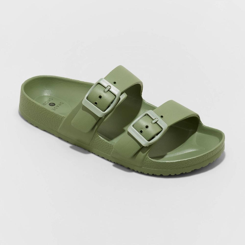 Womens Neida EVA Two Band Footbed Slide Sandals - Shade & Shore Olive Green 7 Product Image