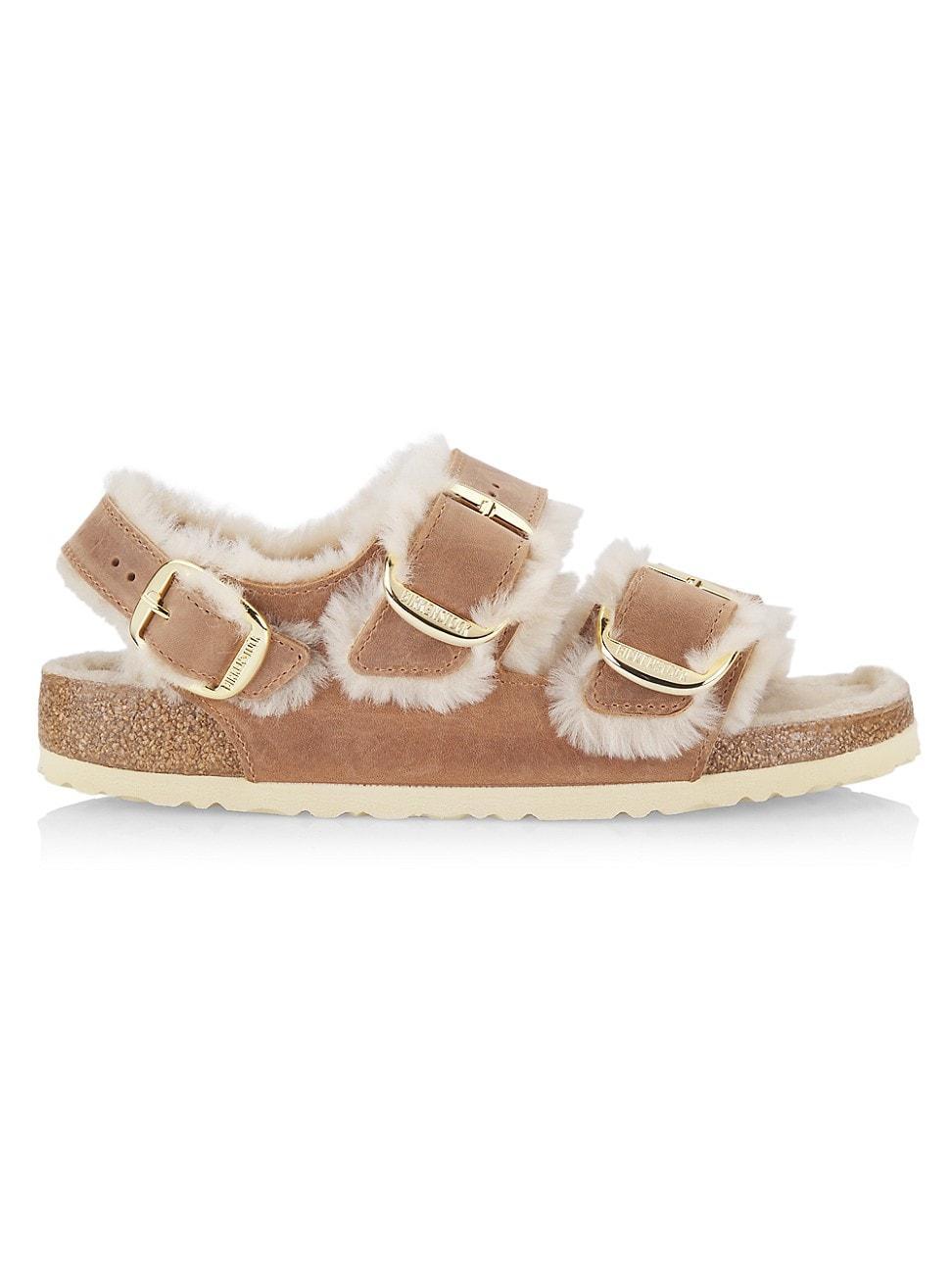 Womens Milano Suede & Shearling Sandals Product Image