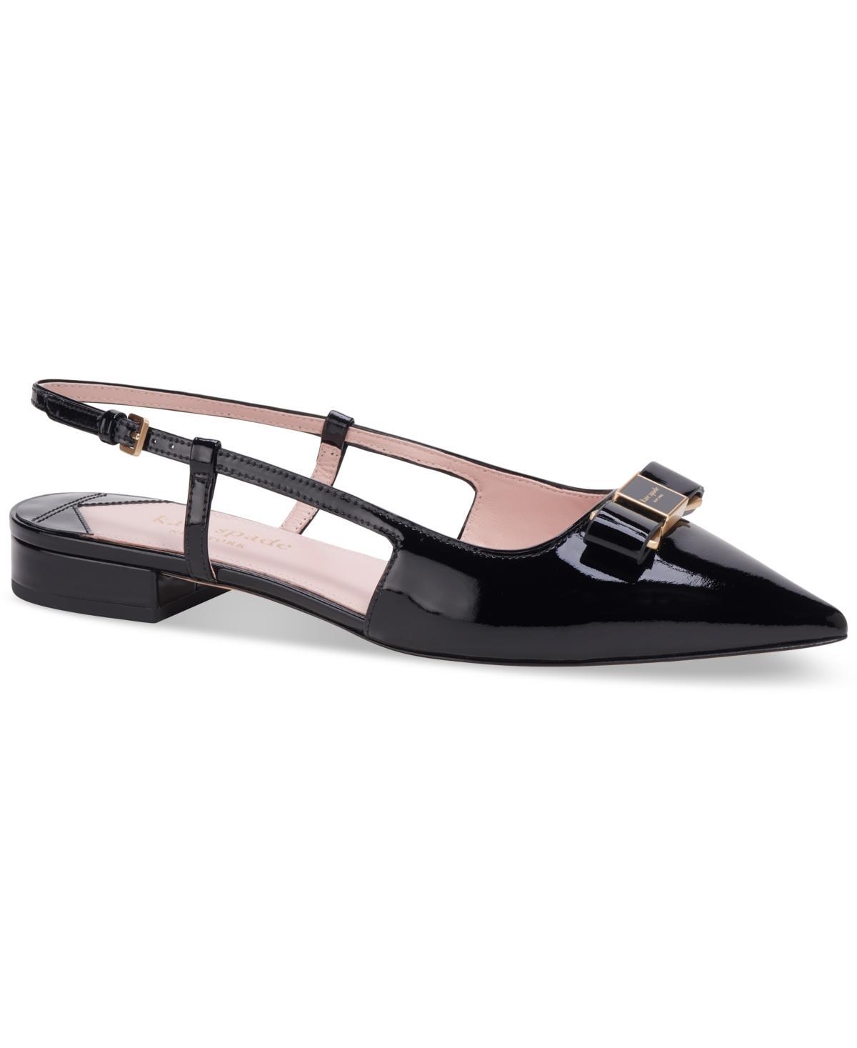Womens Bowdie Patent Leather Flats Product Image