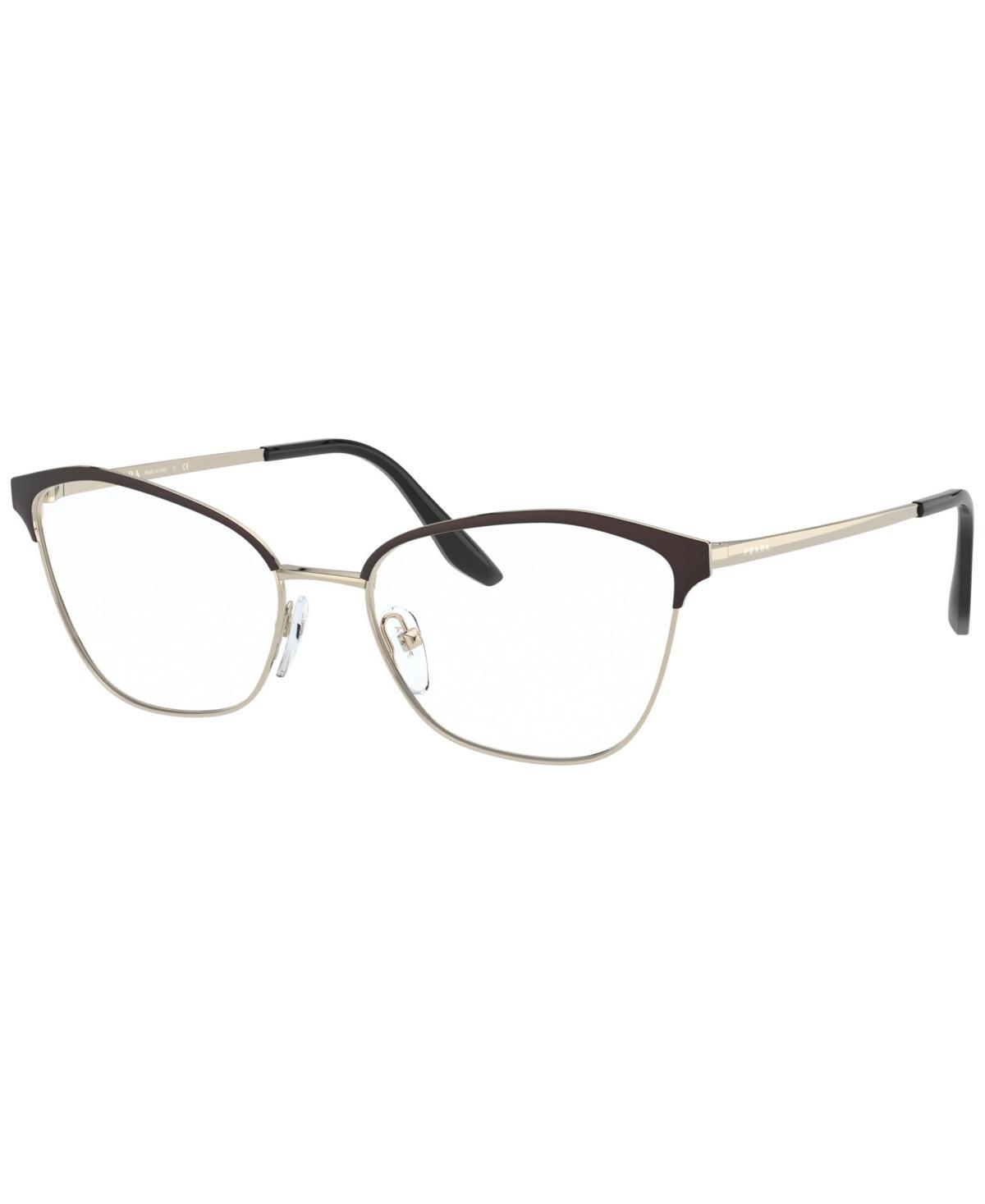 Prada Womens Eyeglasses, Pr 62XV - Black, Light Gold Product Image