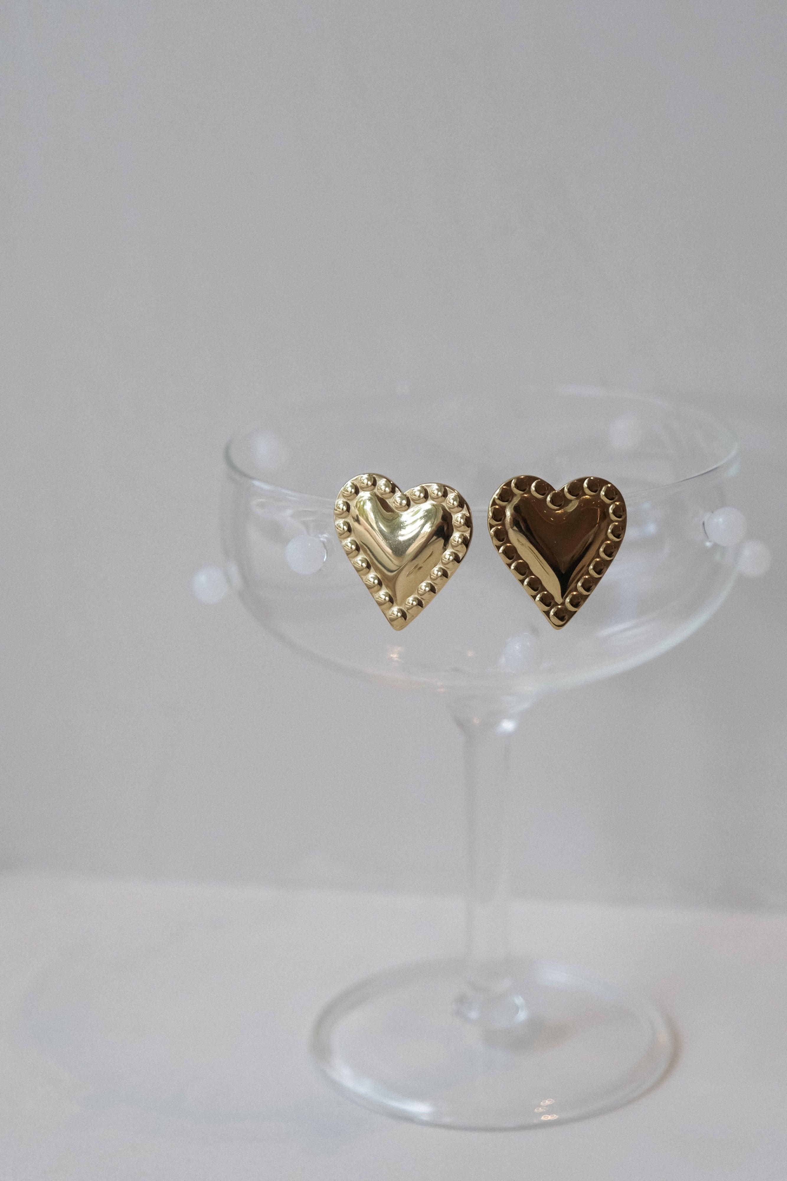 Cera Heart Earrings - Gold product image