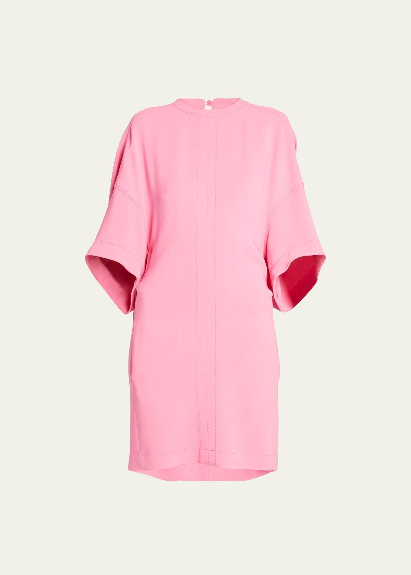 Stella McCartney Oversized Cape Sleeve Cady T-Shirt Dress Product Image