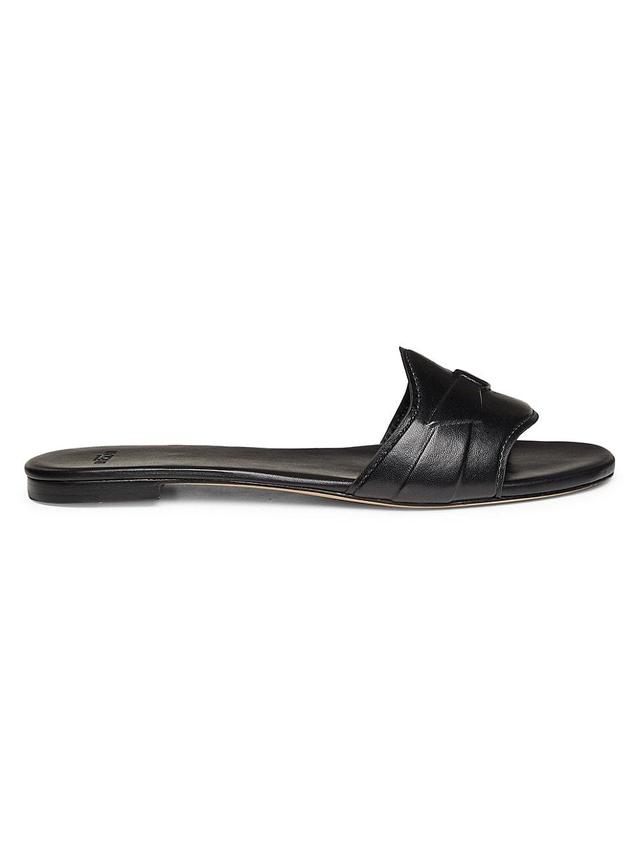 Womens Clarita Padded Leather Slides Product Image