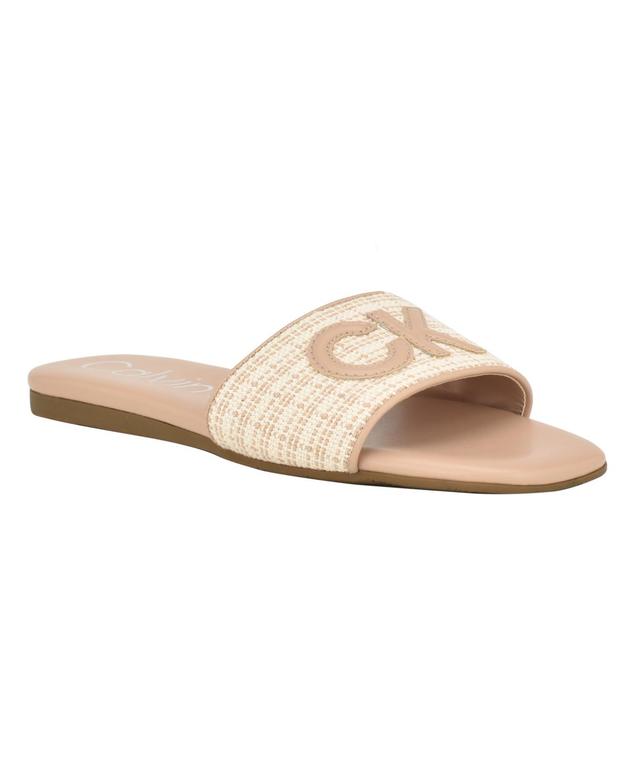 Calvin Klein Womens Yides Slide Flat Sandals Product Image