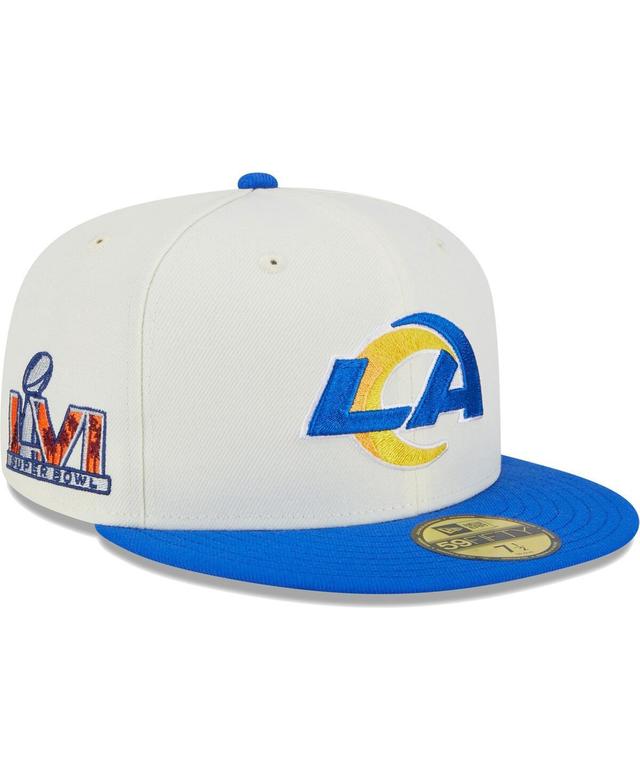 Mens New Era Cream Los Angeles Rams Retro 59FIFTY Fitted Hat Product Image