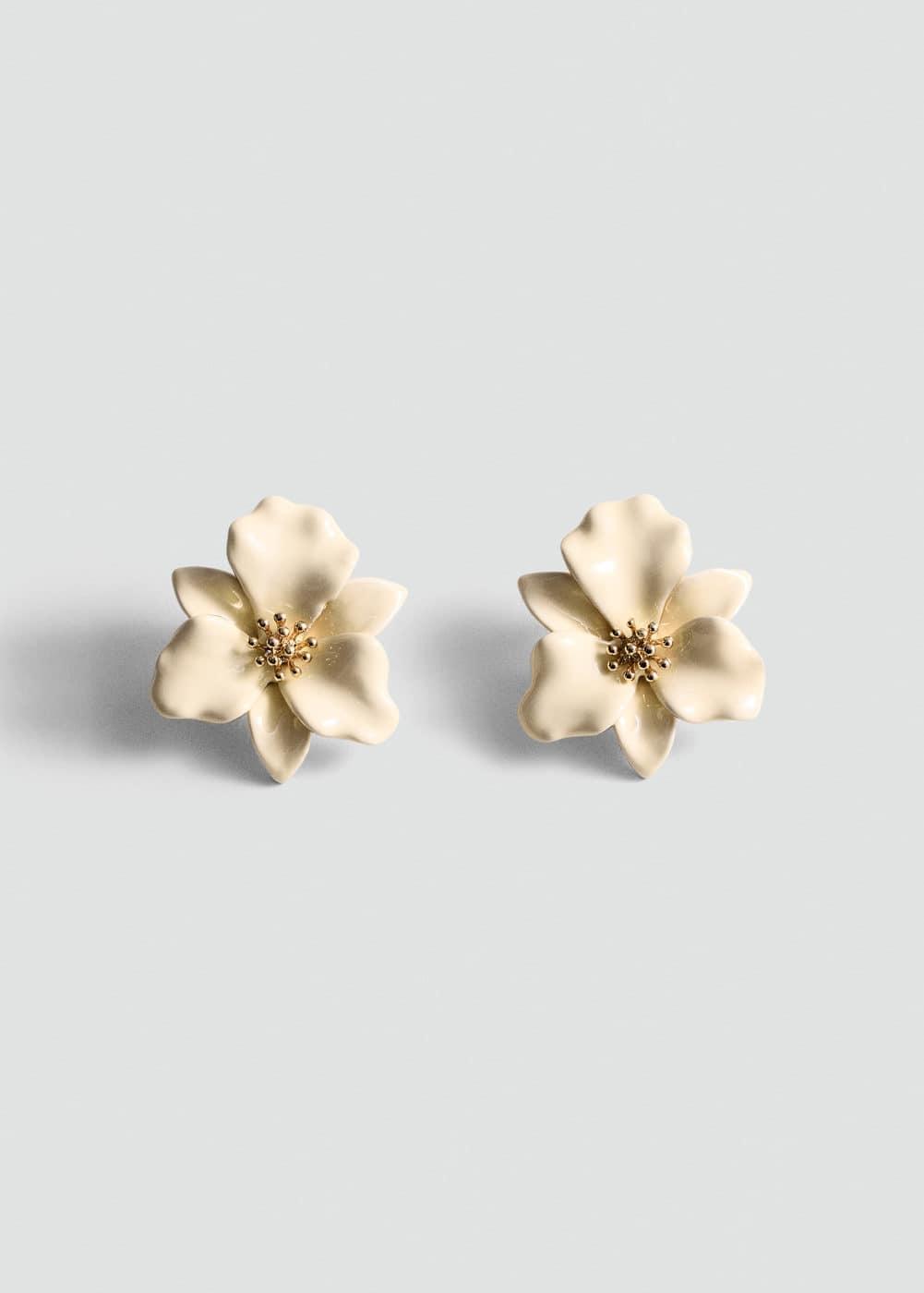 MANGO - Floral earrings - One size - Women Product Image