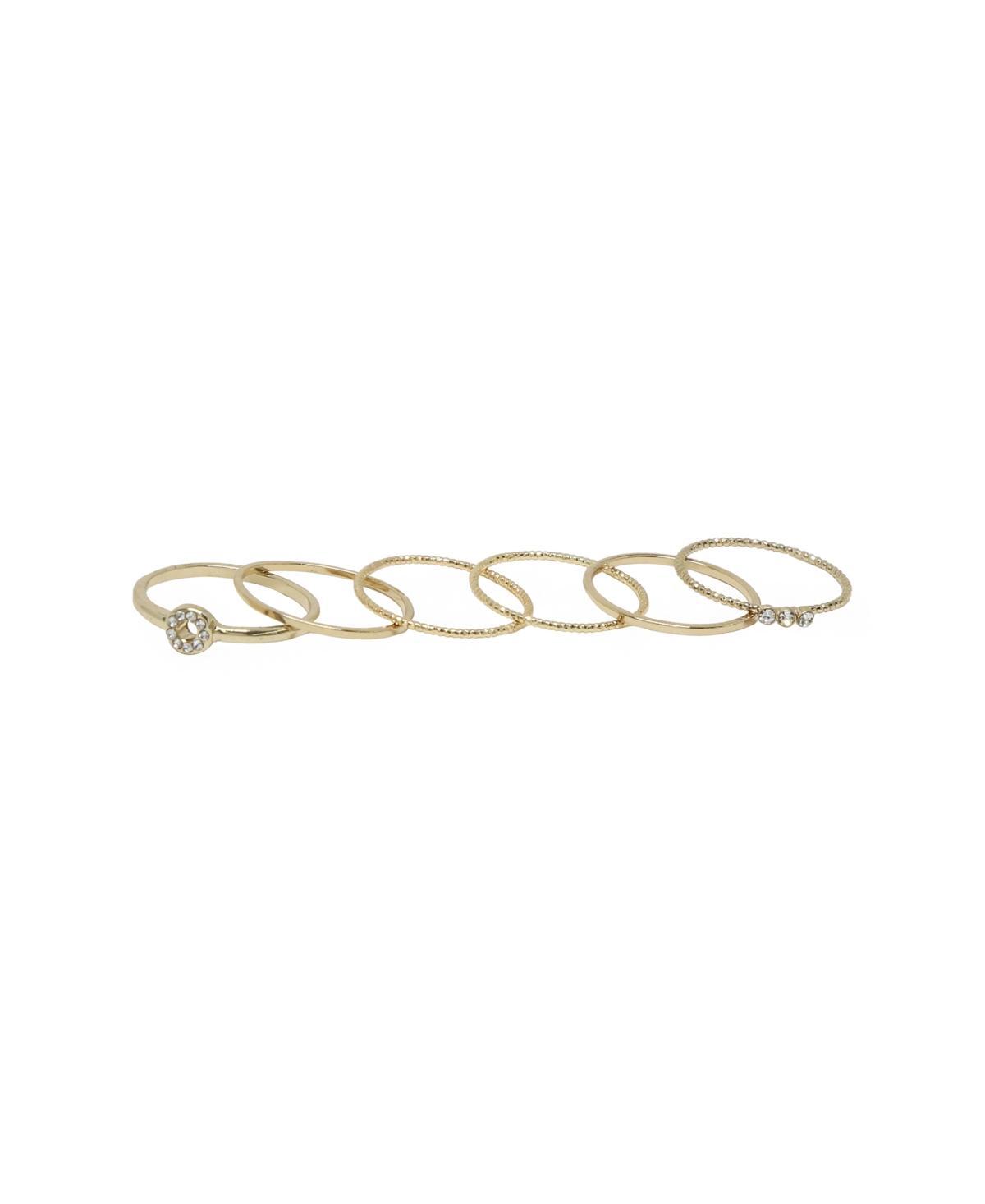 Ettika Dainty 18K Gold Plated Stacking Ring Set Product Image