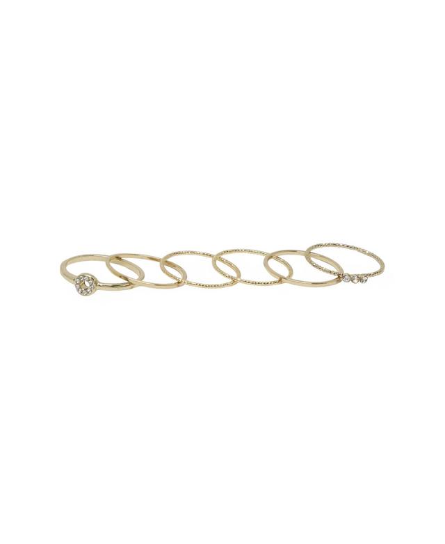 Ettika Dainty 18K Gold Plated Stacking Ring Set Product Image