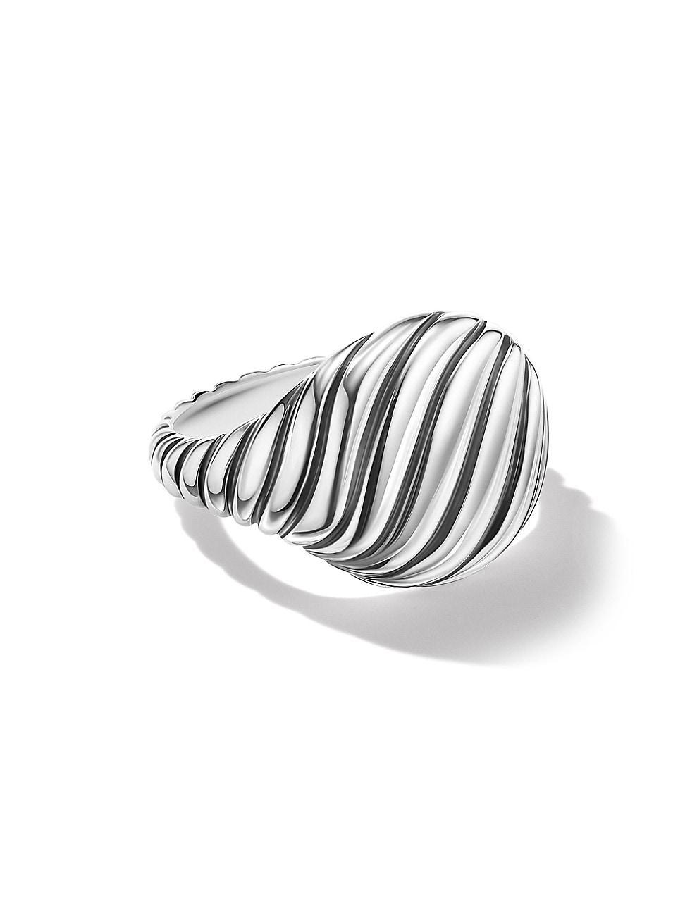 David Yurman Sterling Silver Sculpted Cable Pinky Ring Product Image